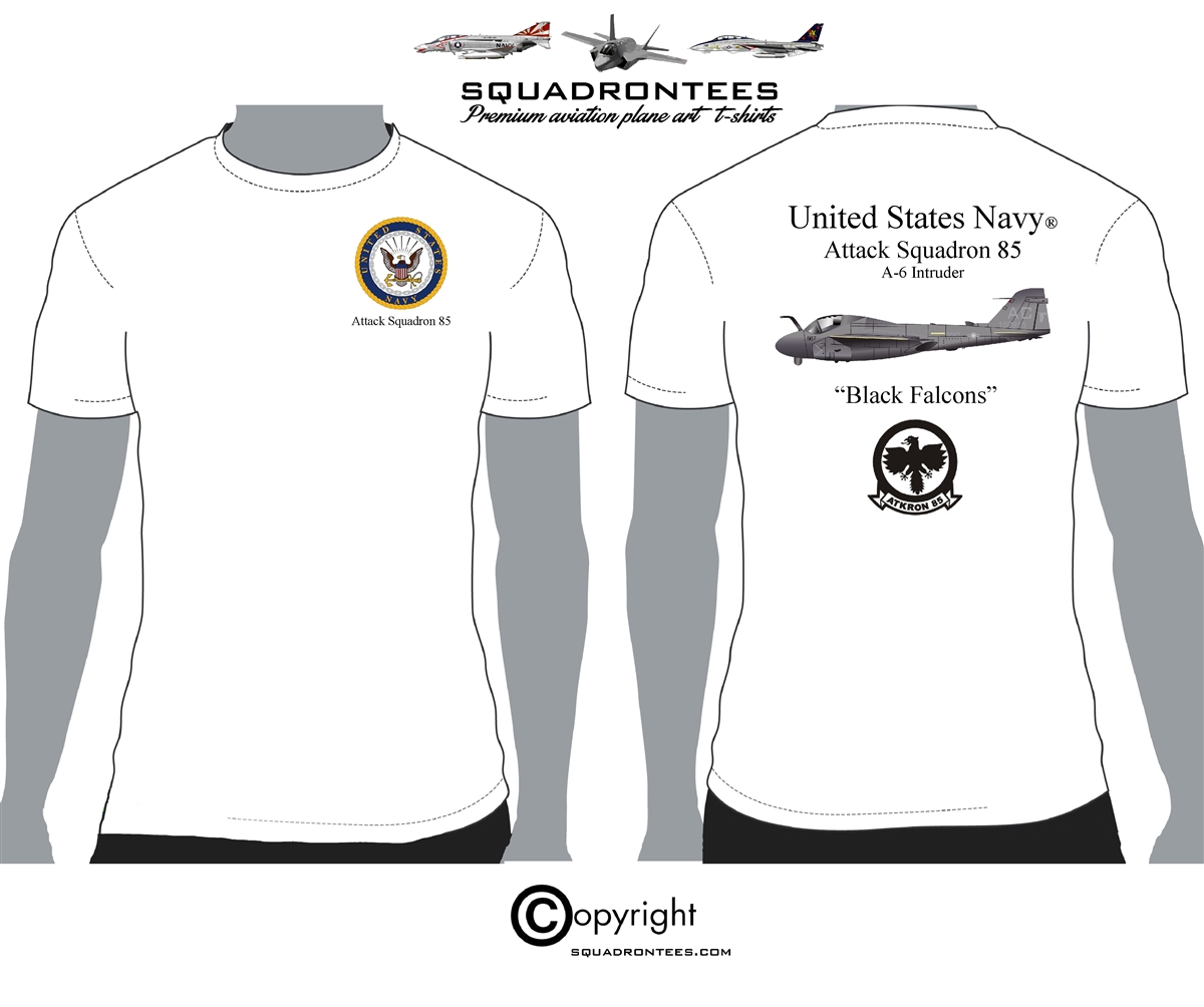 VA-85 Black Falcons Squadron T-Shirt - USN Licensed Item